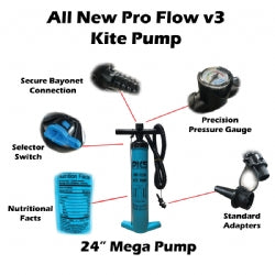 PKS Pro Flow V3 Kite Pump 24 MEGA (Blue)