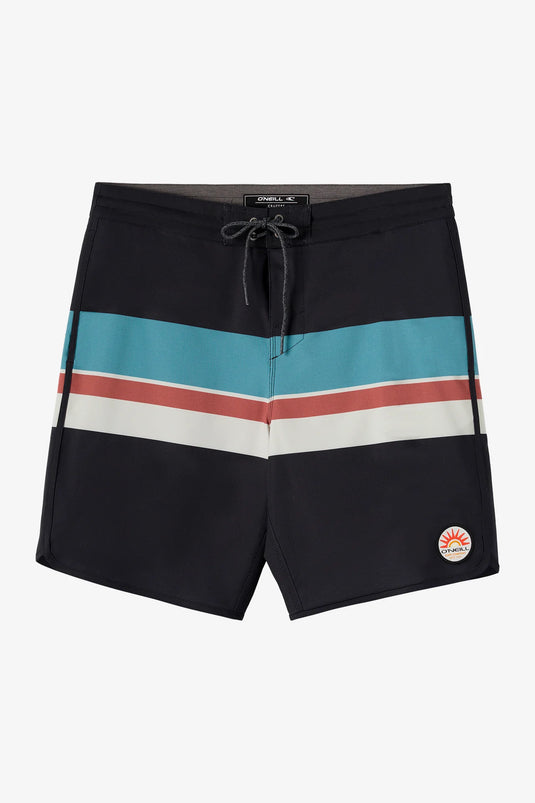 O'Neill Men's Cruzer Stripe Scallop Boardshorts 18