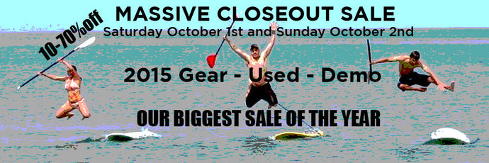 Our Biggest Sale Ever On Stand Up Paddleboard, Windsurfing, and Kayak Gear