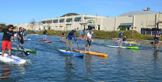 Stand Up Paddleboard Racing on San Francisco Bat