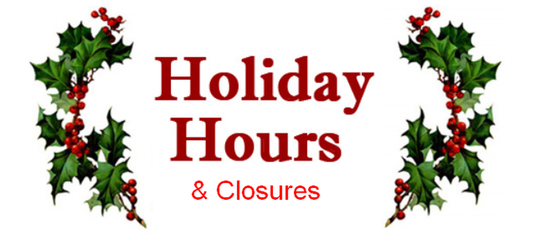 101 Surf Sports 2016-17 Holiday Closures