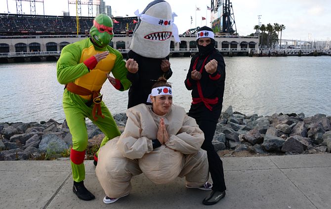 Ninjafied At McCovey Cove Stand Up Paddleboard Race