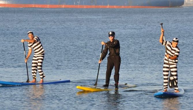 Stand Up Paddleboarding in Appreciation Of Law Enforcement