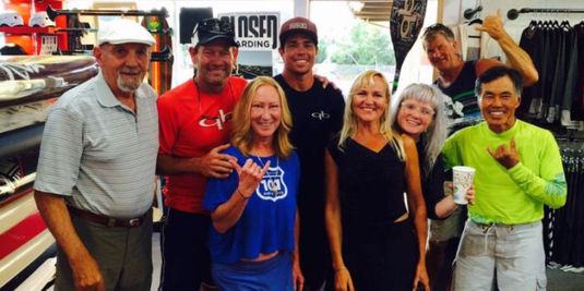 Team quickblade stand up paddling stops by 101 Surf Sports