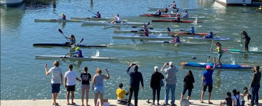 Paddle Racing on San Rafael Bay