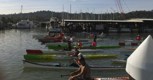 Paddle racers at the ready