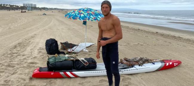 Steinfath Switches Salty SUP for a Skateboard to Roll His Way to the Border