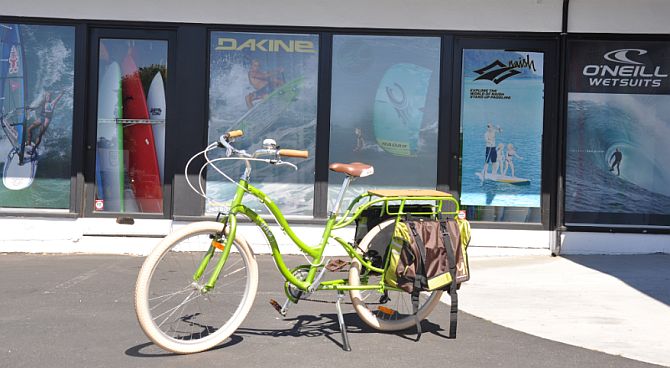 yuba cargo bike at 101 Surf Sports - Rocking Cargo Bike