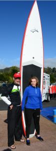 Happy winners of a Jimmy Lewis Stand Up Paddleboard