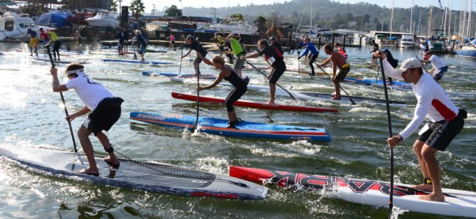 Stand Up Paddleboard Racing in San Rafael