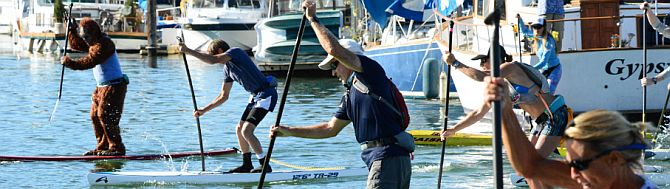 Sasquatch On Paddleboard