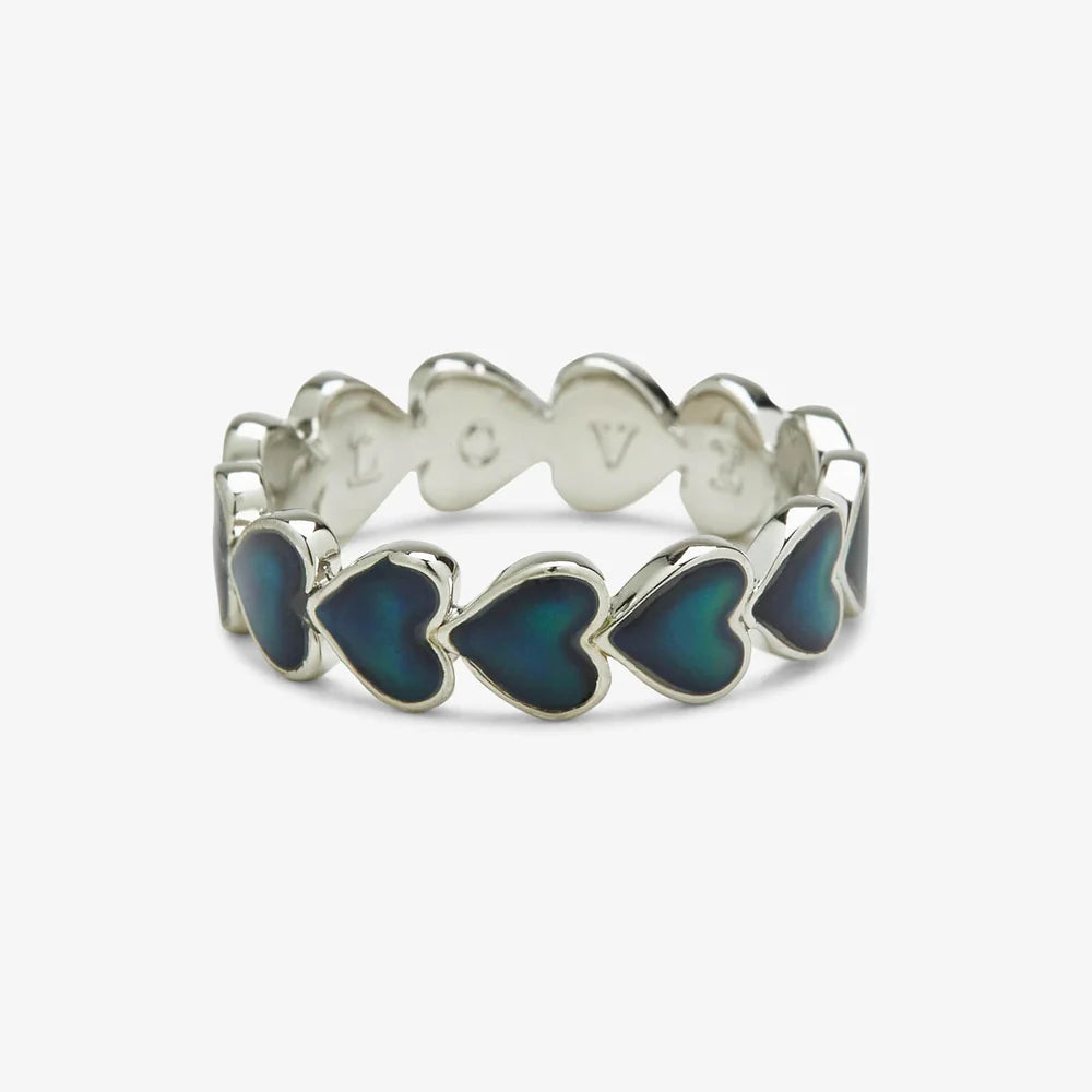Pura Vida Mood Love Hearts Band Ring