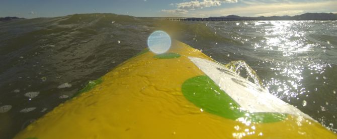 Prone Paddleboarding on San Francisco Bay