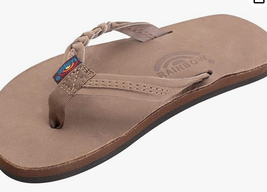 Rainbow Flirty Braidy Leather Ladies Sandals