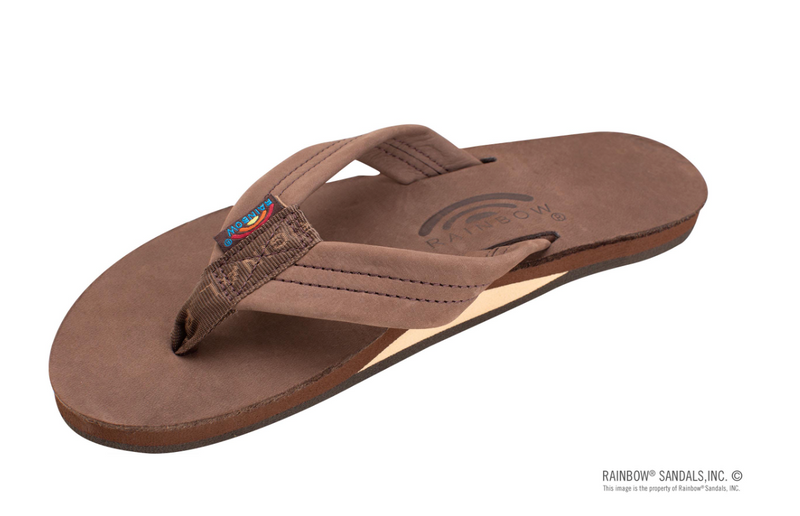 Load image into Gallery viewer, Rainbow Single Layer Leather Ladies Sandals - Wide Strap
