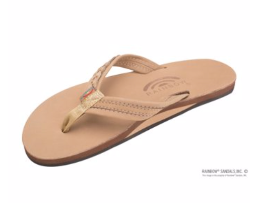 Rainbow The Madison Leather Ladies Sandals - 1/2 Braid