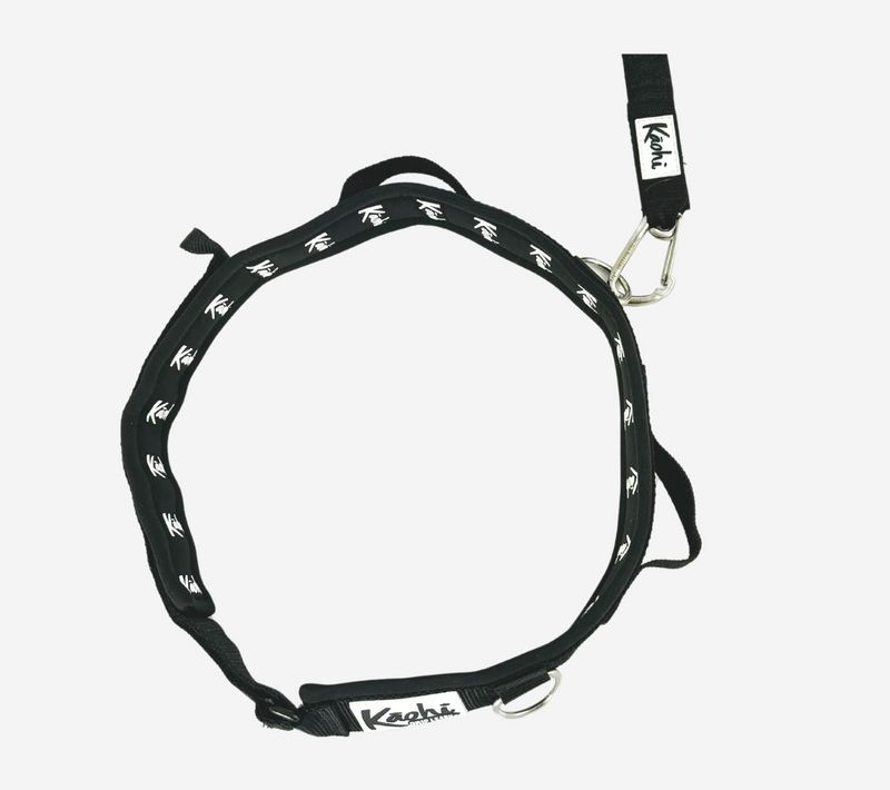Load image into Gallery viewer, Kāohi Combo: Double Coil 8mm Leash + Padded Black Belt
