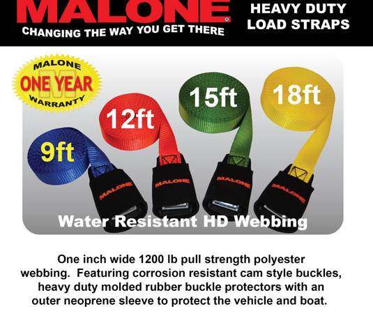 Malone Cam Buckle Load Strap, 2PK (w/ foam buckle sleeve)