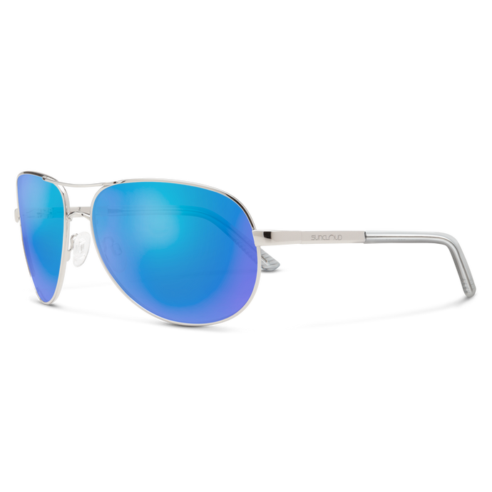 Suncloud Aviator Silver Polar Blue Sunglasses