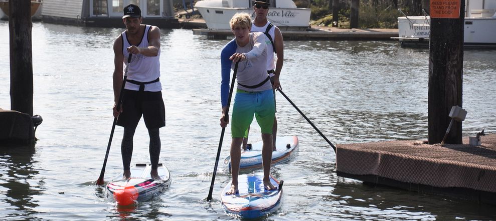 connor baxter paddleboarding on San Francisco Bay