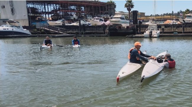 Getting back in an Epic Surfski after falling out is way easier than a sea kayak