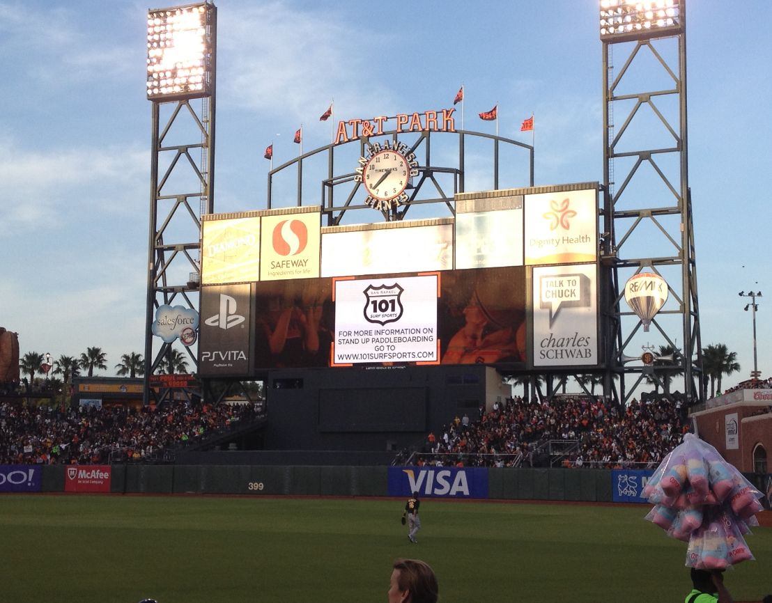 101 Surf Sports on the Jumbotron. Now that's what I am talking about!