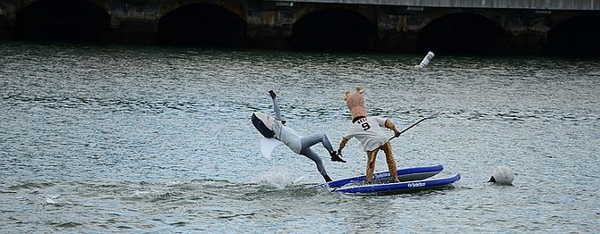 SUP racing on McCovey Covey