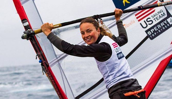 Marion Lepert is going for Olympic Windsurfing Gold