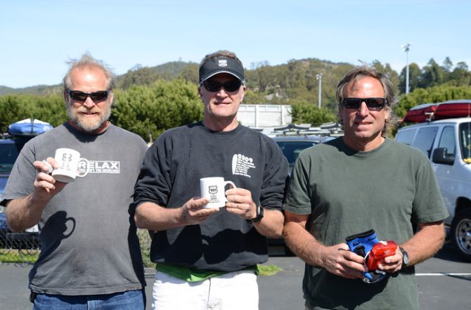 SUP racers Steve Hunt,Bruce Albhom, and Steve Smith