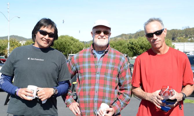 Vincent Huang, Pete Rudnick and Steve Elliot Stand up paddlers