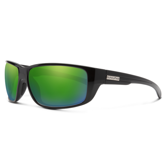 Suncloud Milestone Black/Green Lense Sunglasses