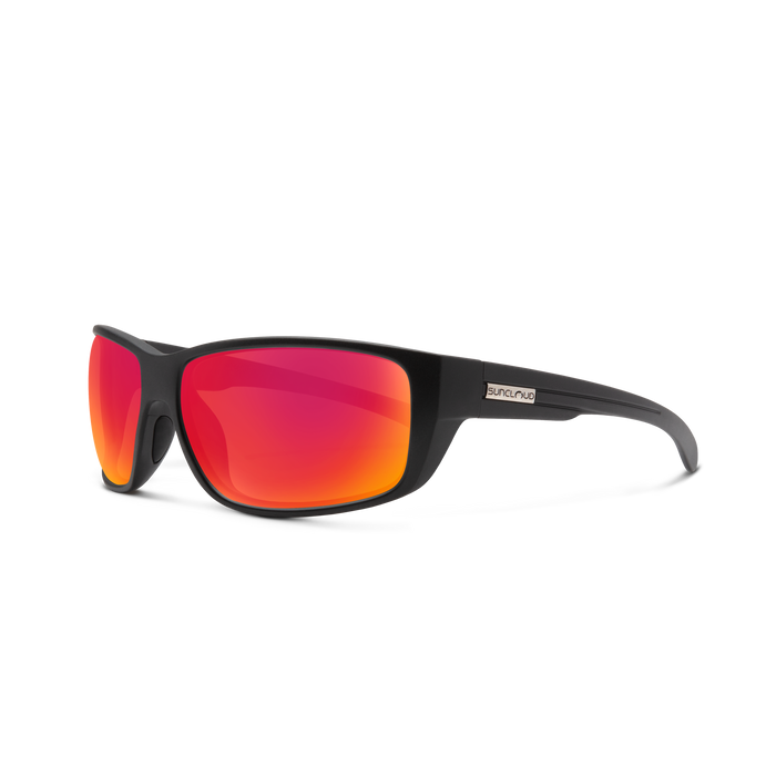 Suncloud Milestone Matte Black Polar Red Sunglasses