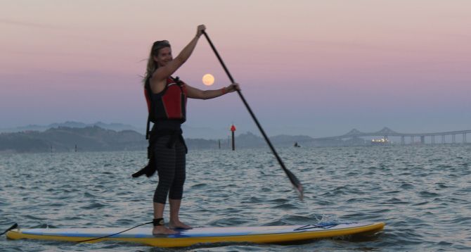 night time paddle tours on san francisco bay