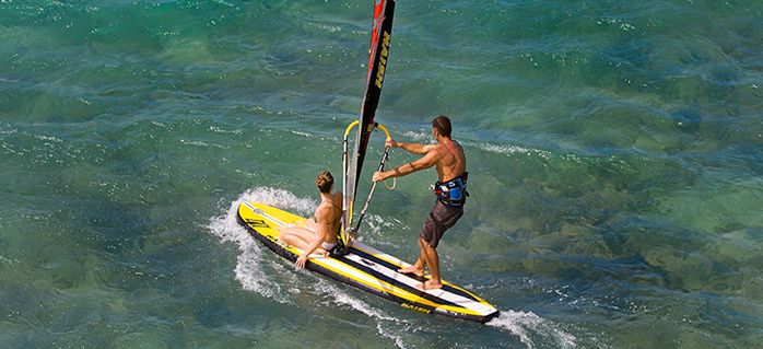 Naish Crossover Stand Up Paddleboard and Windsurfer - Its INflatable