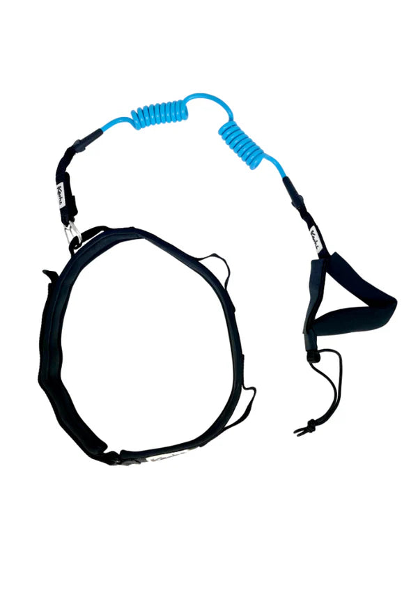 Load image into Gallery viewer, Kāohi Combo: Double Coil 8mm Leash + Padded Black Belt
