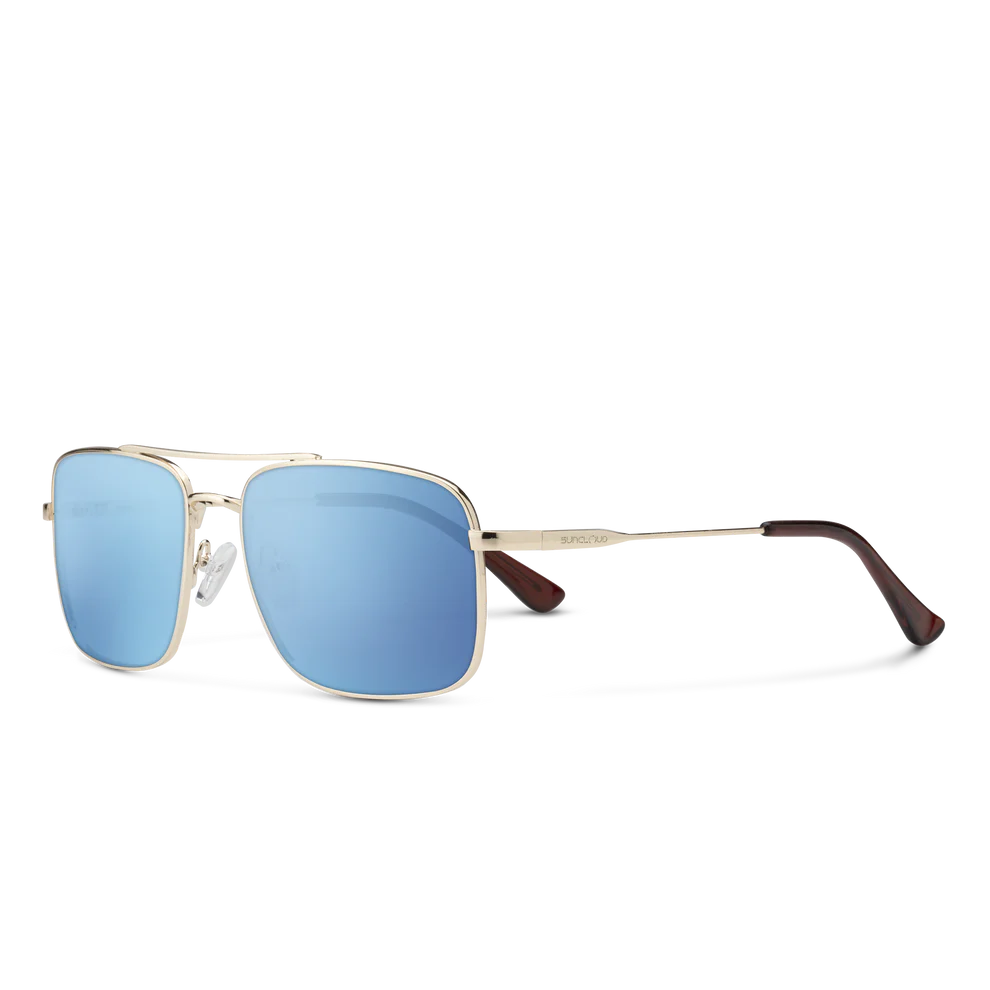 Suncloud Payback Gold Polarized Blue Sunglasses