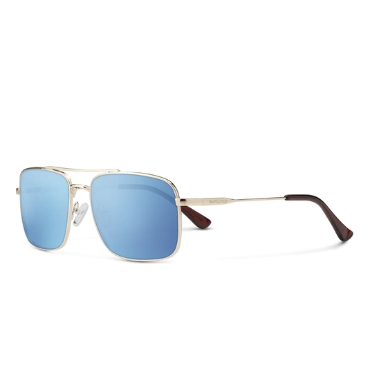 Suncloud Payback Gold Polarized Blue Sunglasses