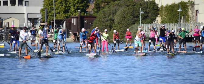 The stand up paddleboard fleet is ready and primed.