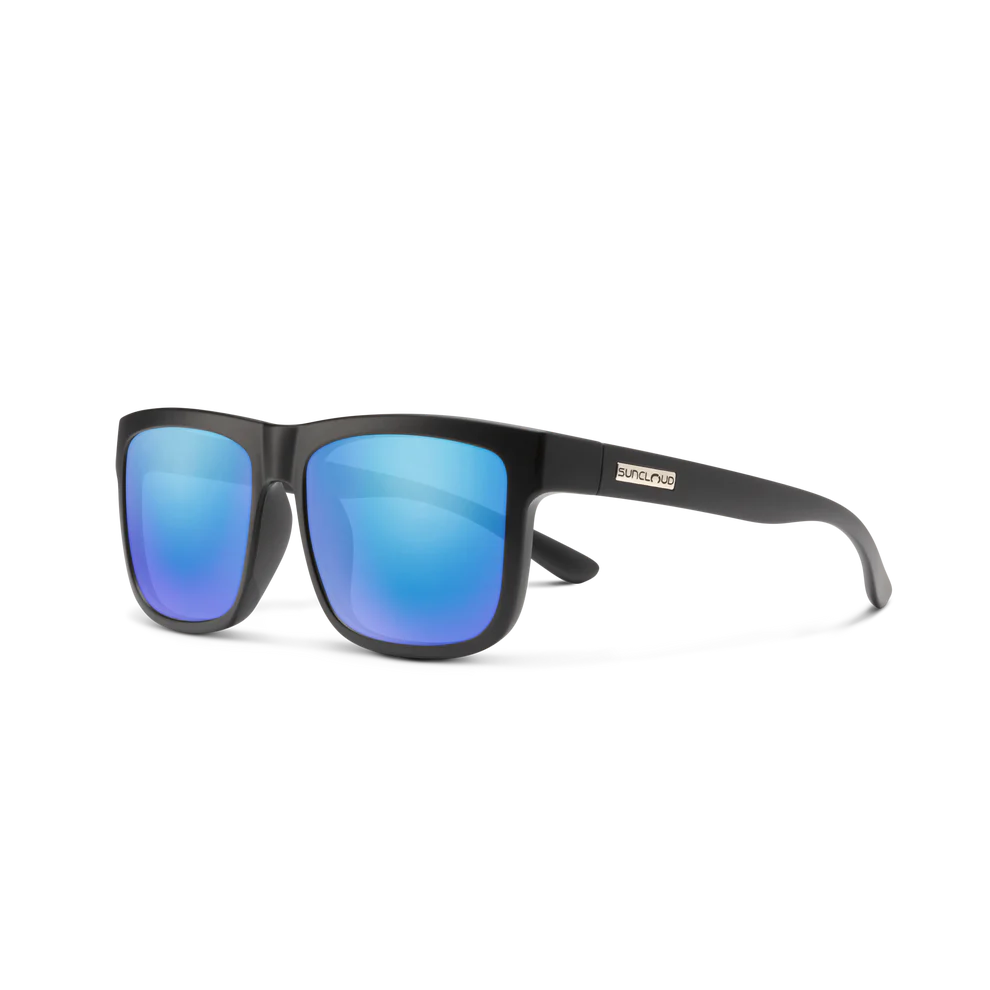 Suncloud Quiver Matte Black Polarized Blue Sunglasses