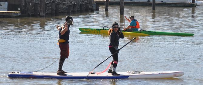 Tandem Starboard Paddleboard Racing!