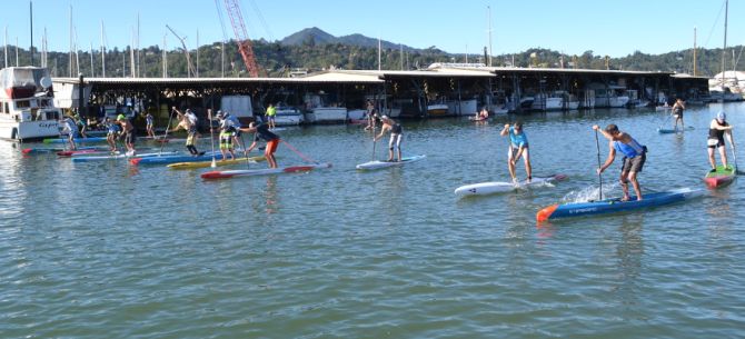 Stand Up Paddleboard Racing on San Francisco Bay