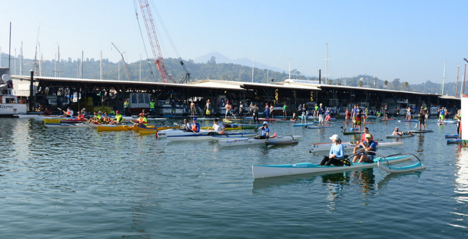 Stand Up Paddleboard Racing on San Francisco Bay