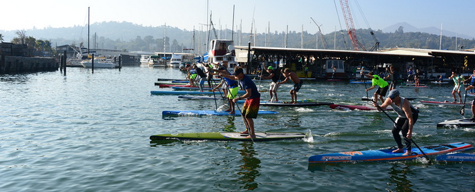 Stand Up Paddleboard Racing on San Francisco Bay