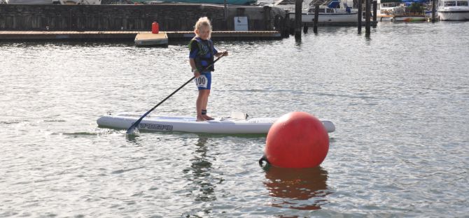 Racing on Stand Up Paddleboards!