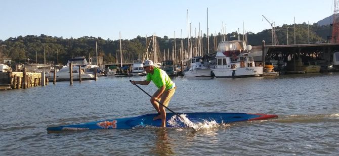 Starboard 17'6 Unlimited Stand Up Paddleboard on the rail!