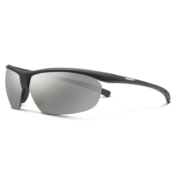 SunCloud Zephyr Matte Black Polarized Silver Mirror Sunglasses