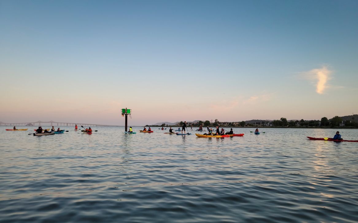 Full moon paddle tour on San Francisco Bay