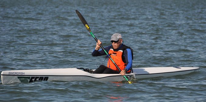 Tom Sher making his Surf Ski Move!